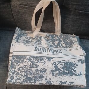 Christian Dior  Blue Dioriviera Canvas Bag Blue size Large